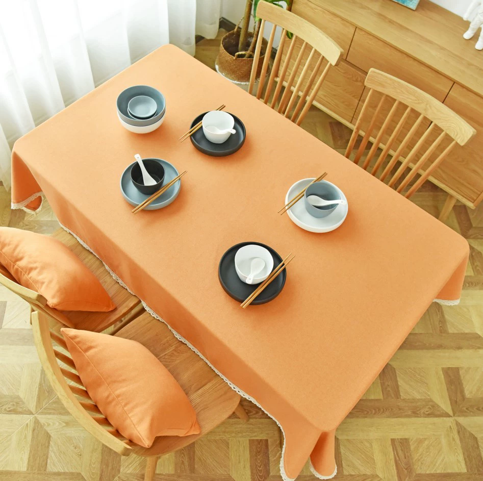 Простой современный литературныйNordic однотонный скатерть кофейного столика ткань имитация льна маленькая свежая скатерть японская и корейская скатерть