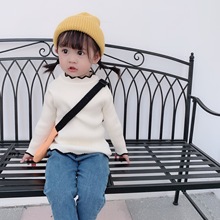 女童打底毛衣韩版女小童洋气针织衫秋冬婴儿宝宝加绒毛衣女 1-3岁