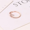 Brand design ring, universal sophisticated adjustable zirconium, simple and elegant design, on index finger