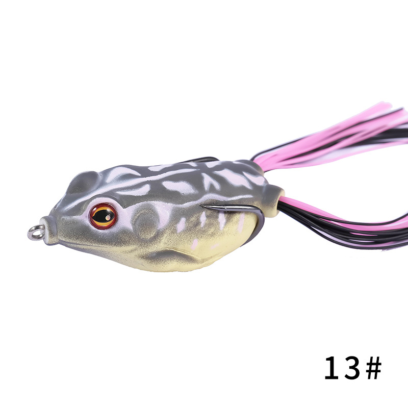 Lifelike Frog Lures 10 colors Soft Plastic Frog Lures  Fresh Water Bass Swimbait Tackle Gear