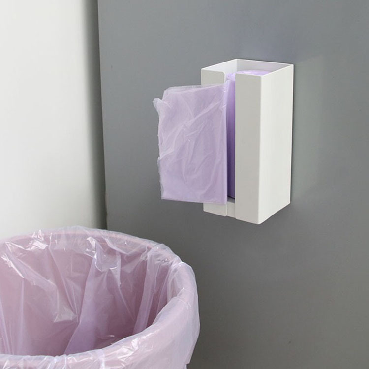 2021跨境专供厨房置物架 免钉免打孔侧冰箱挂架 磁吸保鲜膜收纳架