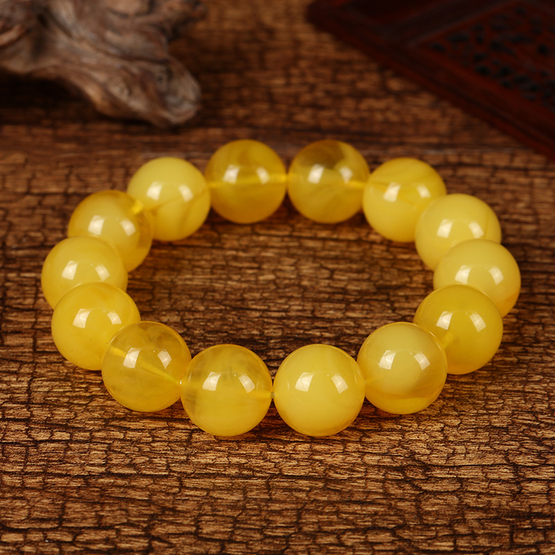 廠家批發地攤直播展銷會二代琥珀蜜蠟血珀藍珀金珀單圈手串男女款