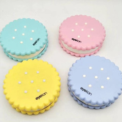 凱達8057伴侶盒隱形眼鏡盒餅乾圓形奧利奧美瞳盒眼鏡伴侶盒護理盒