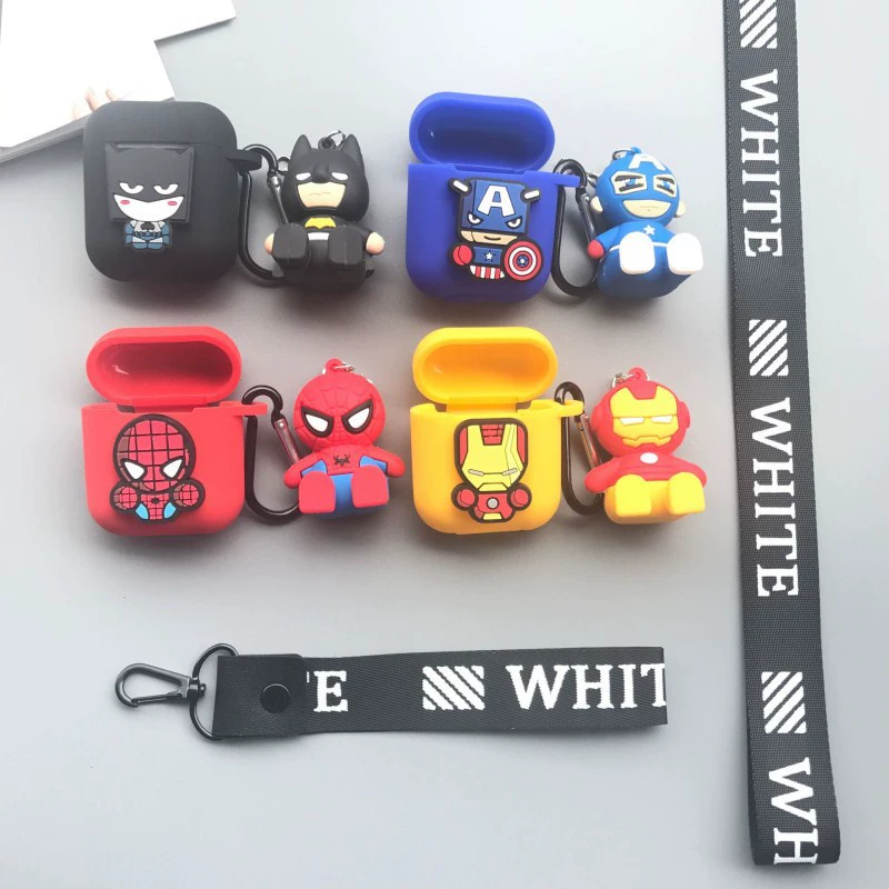 Apple, wireless cartoon headphones, protective silicone compatible creative protective case, bluetooth, fall protection
