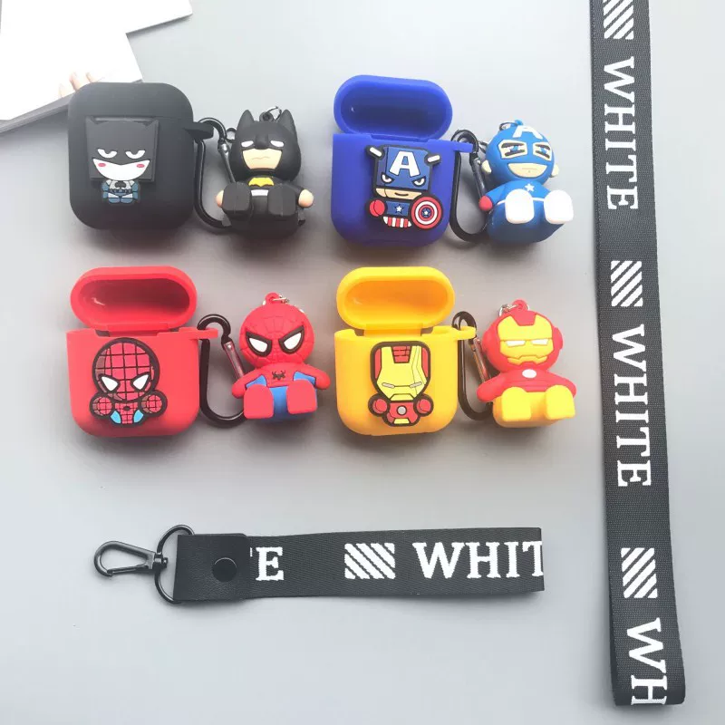 Apple, wireless cartoon headphones, protective silicone compatible creative protective case, bluetooth, fall protection