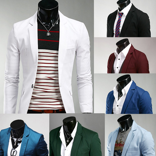 Men's Casual Blazer Jacket Stylish Plus Size Suit For Everyday Wear_voghion.com