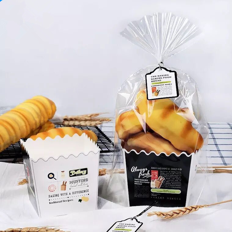 劳伦斯01胡萝卜棒牛角包面包棒食品级纸托覆膜勾底烘焙包装含吊牌