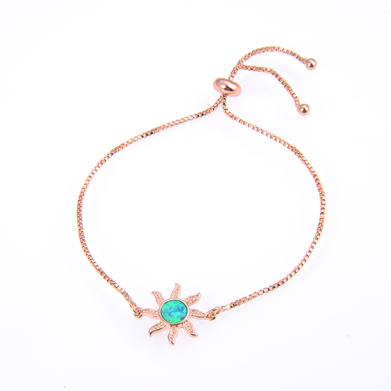 4g Weight Artificial Gemstones Inlay Material Bracelets Classification Copper Chain Material 1 Piece Quantity Holiday, Daily Occasion Copper Material Color Block Pattern Women's Gender Inlay Design Simple Style, Classic Style Style Copper Inlay Color Block Artificial Gemstones Bracelets 13