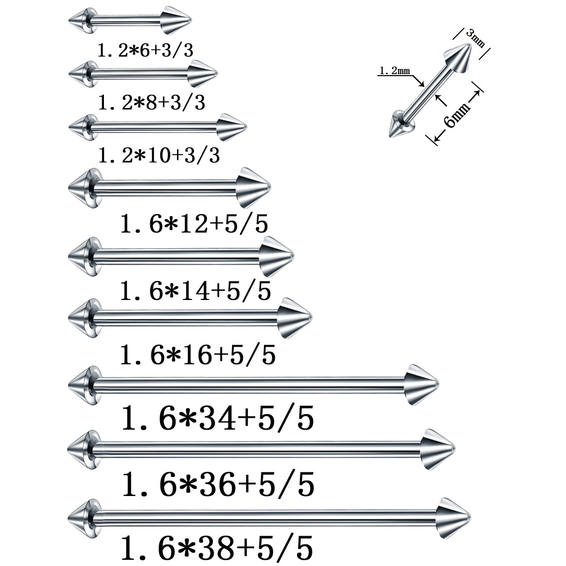 Mode Konstellation Rostfreier Stahl Überzug Ohrstecker Zungennagel display picture 3