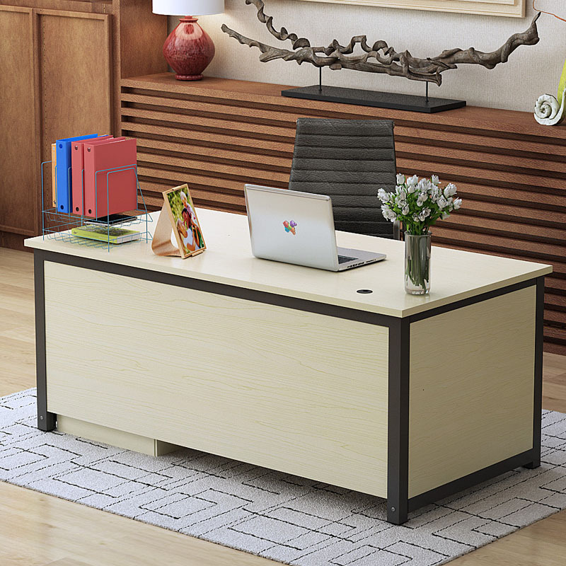 鋼木書桌寫字台 老板大班桌 職員辦公培訓桌子 辦公電腦桌