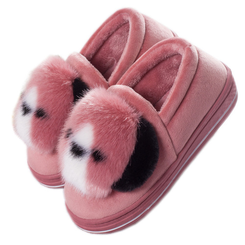 New Winter Creative Indoor Cartoon Warm Full Coverage Thick Sole Cotton Slippers Dog Cotton Shoes Factory Wholesale
