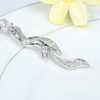 Earrings, gold clip, fashionable long ear clips, European style, new collection, simple and elegant design, 925 sample silver
