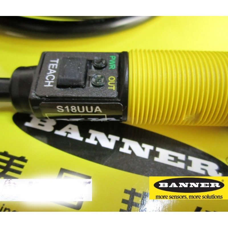 现货S18UUA S18UUAQ邦纳BANNER测距液位料位移圆柱形超声波传感器