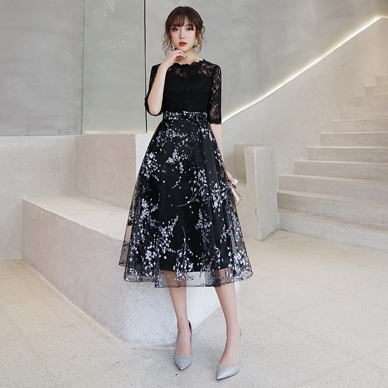 Vestido de noche para las mujeres 2024 nuevo verano Amazon banquete elegante temperamento largo señora anfitrión cena vestido