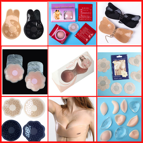 Winged lesbian goddess strap silicone breast patch Mango invisible bra push-up underwear wedding dress silicone breast patch