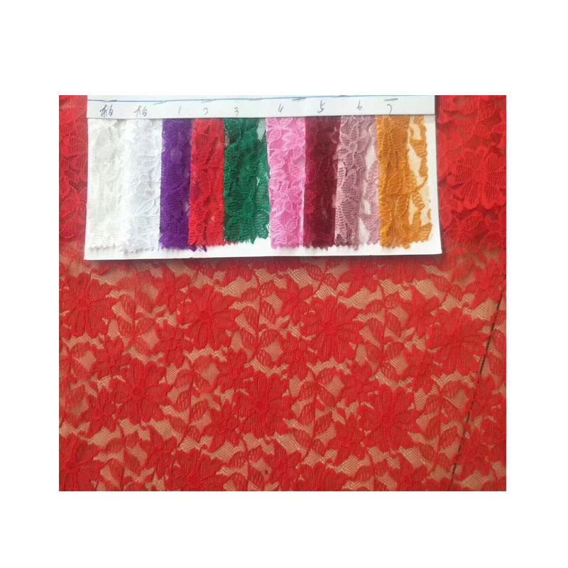 锦氨网布弹力多色蕾丝面料 女装上衣连衣裙蕾丝面料厂家批发 举