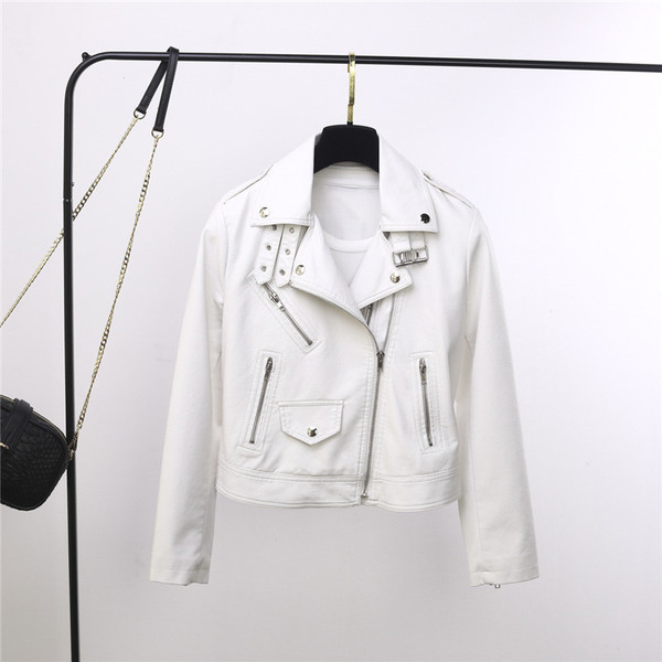 Autumn short polyurethane jacket