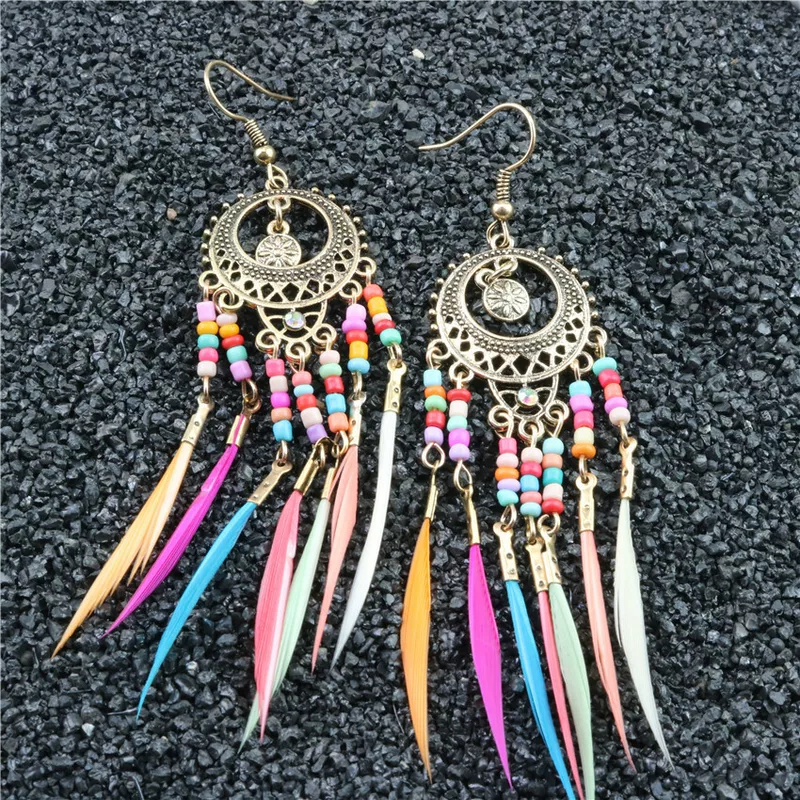 Старинные серьги, 2019, европейский стиль, бохо стиль