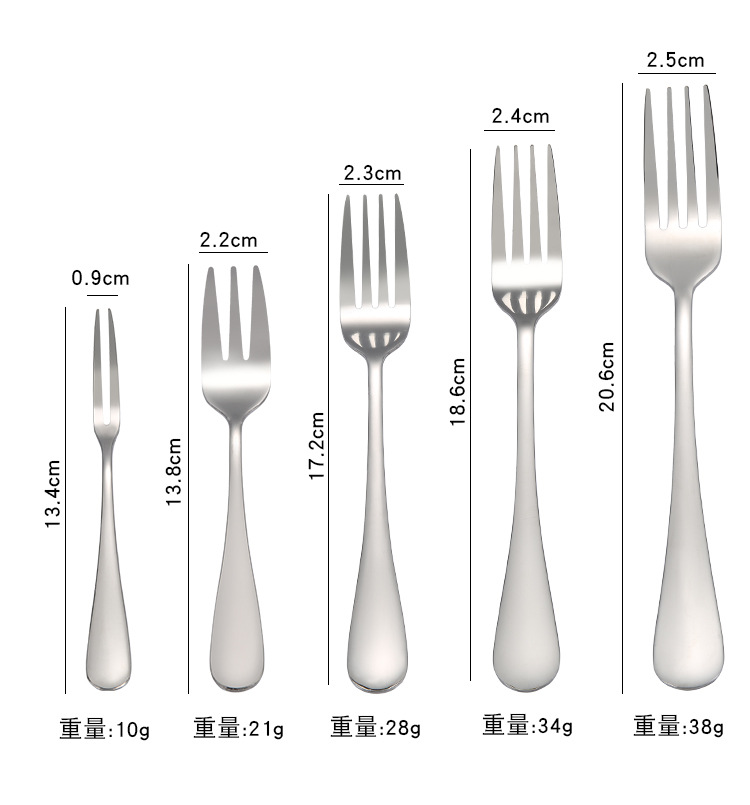 1010不锈钢刀叉西餐厅酒店甜品水果点心可定制logo牛排刀叉餐具详情5