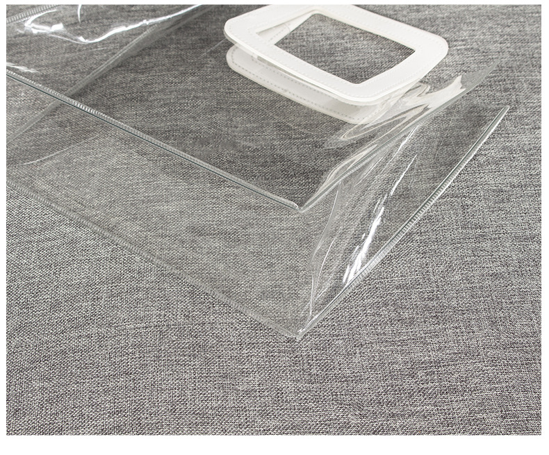 个性创意手提PVC塑料袋子透明礼品包装化妆品收纳袋定制可印logo