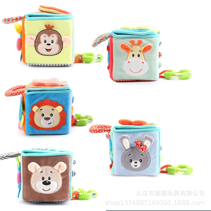 Детская портативная погремушка животных Успокаивающая плюшевая игрушка детская погремушка детская развивающая игрушка для прорезывания зубов