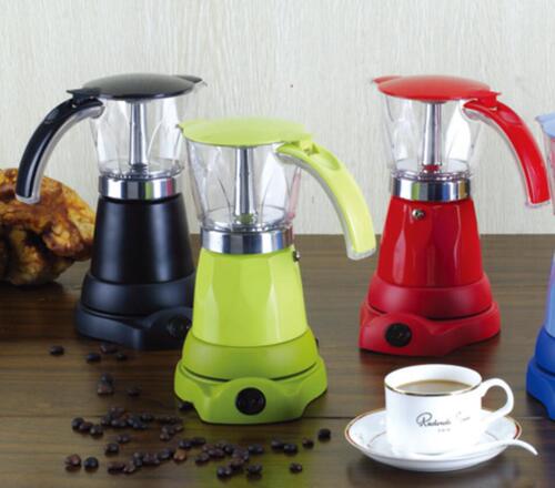 European plug-in coffee appliance office coffee pot Italian coffee machine convenient aluminum electric heating electric moka pot