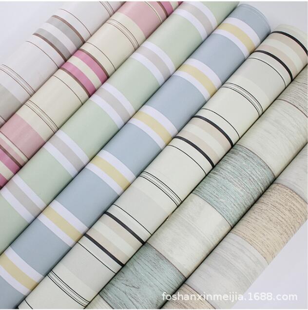 Self-adhesive three dimensional wallpapers PVC on wall