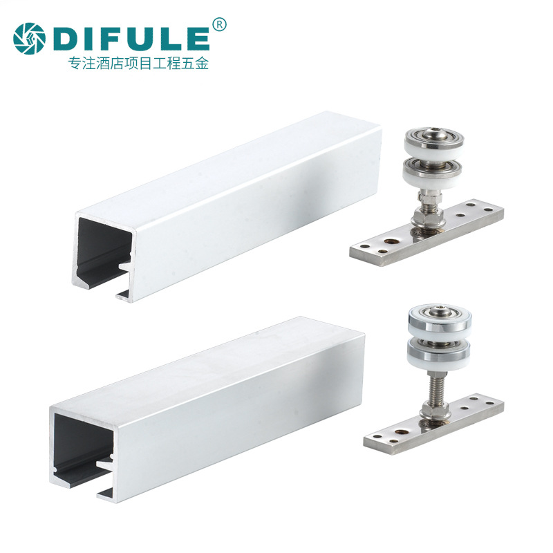 Folding door swivel wheel universal roller hotel screen partition wheel set heavy-duty swivel track