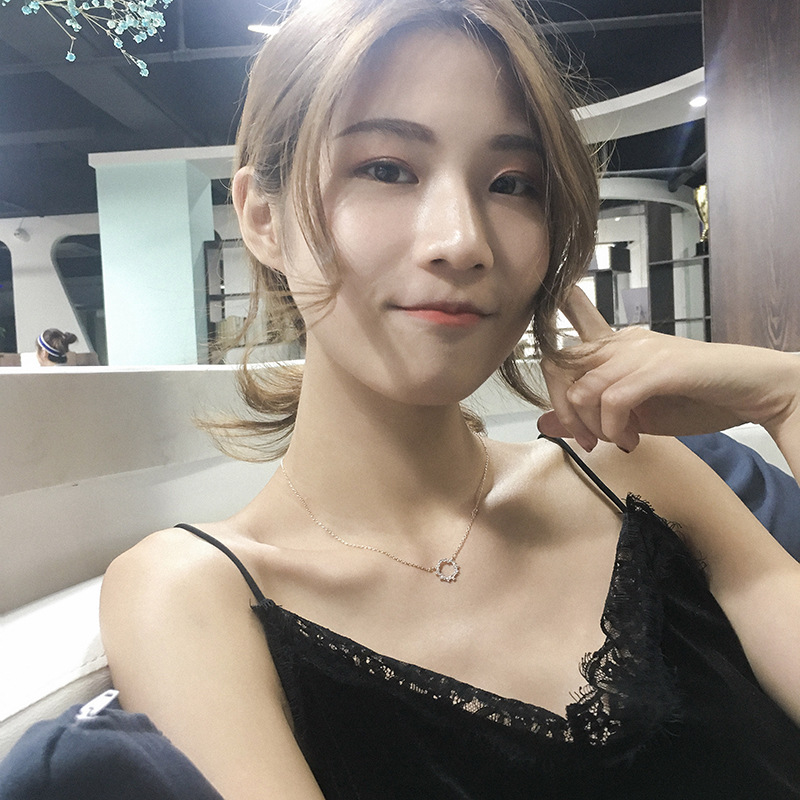 Summer necklace with zircon