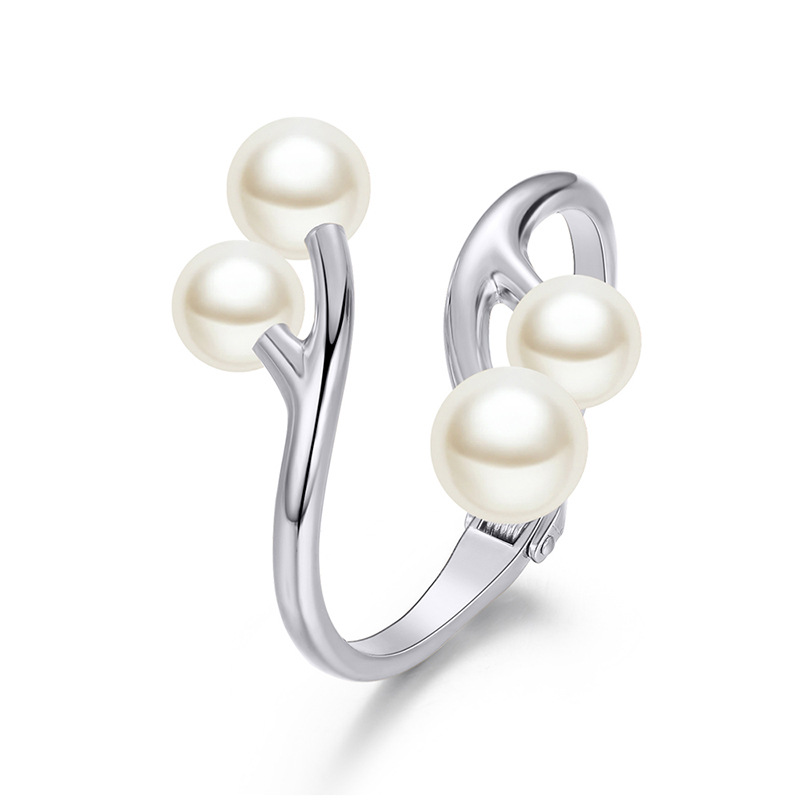 fashion alloy pearl open bracelet
