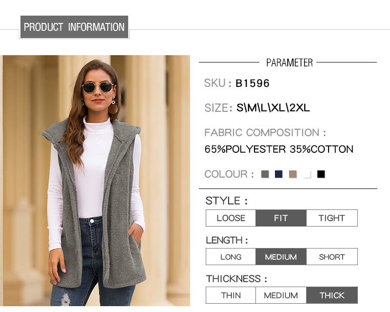 Gilet femme en coton - Ref 3434670 Image 8