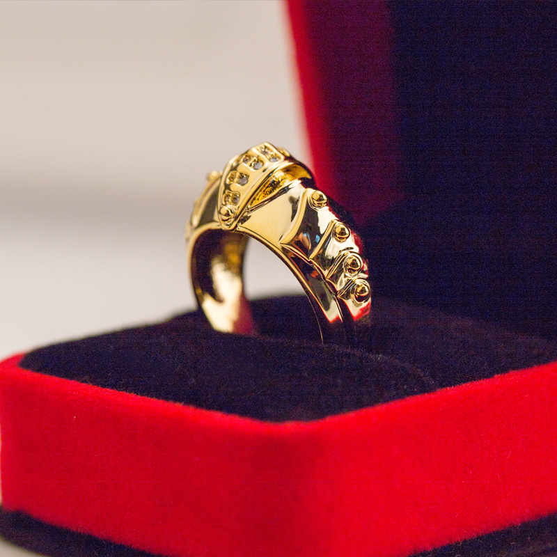 Fashion Geometric Copper Inlay Zircon Rings 1 Piece