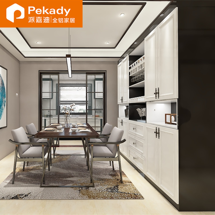 佛山市全铝家居衣柜 铝合金整体橱柜 全铝家具酒柜来图定制|ms