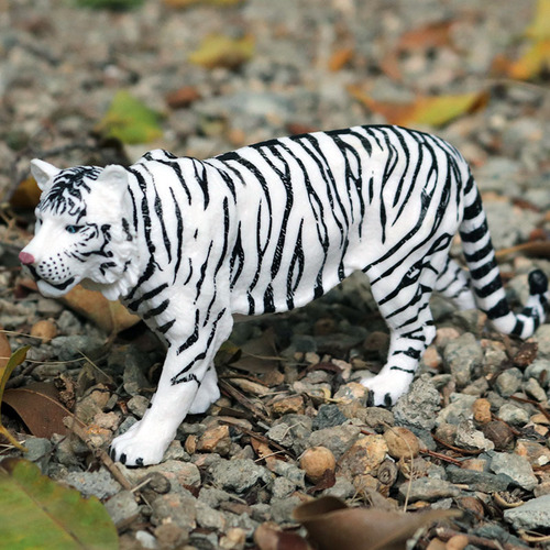 Simulated wild animal model children's solid animal world tiger Siberian tiger plastic toy ornaments