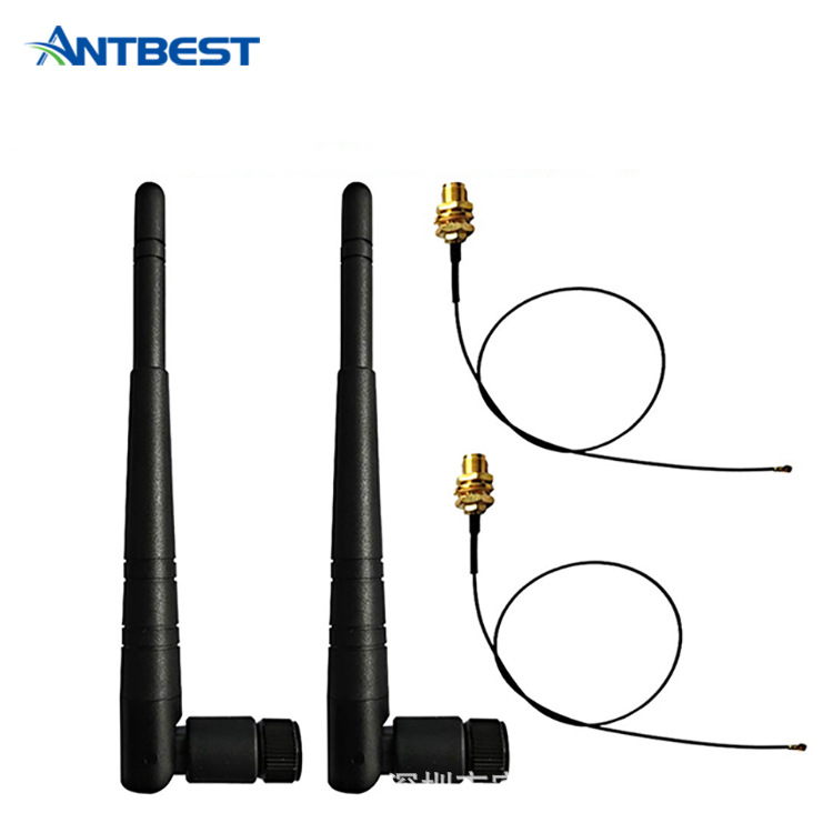 厂家直销安防终端路由器胶套天线2.4G wifi天线3DB可折叠胶棒天线