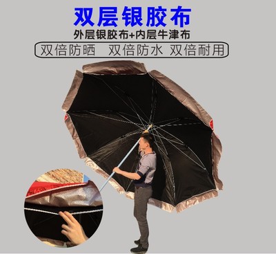 大号户外广告伞印字定制大伞户外摆摊遮阳伞太阳伞双层防晒2.4米