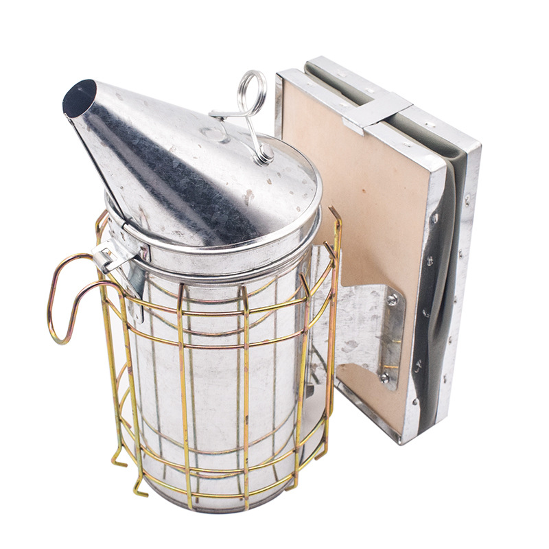 绿为养蜂工具 尖嘴镀锌喷烟器 牛皮喷烟器 熏烟器喷烟壶驱赶蜜蜂