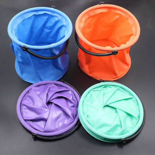 Folding bucket without partition, pen washing bucket, art painting bucket, plastic bucket, pen washing bucket, fishing bucket