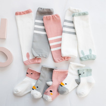 春秋宝宝袜子卡通儿童袜套宝宝护膝袜套装婴幼儿学步长筒袜子新款