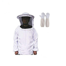 蜂具 養蜂工具出口型養蜂套裝防蜂衣養蜂手套防蜂服 養蜂羊皮手套
