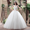 Retro wedding dress, open shoulders, simple cut, plus size