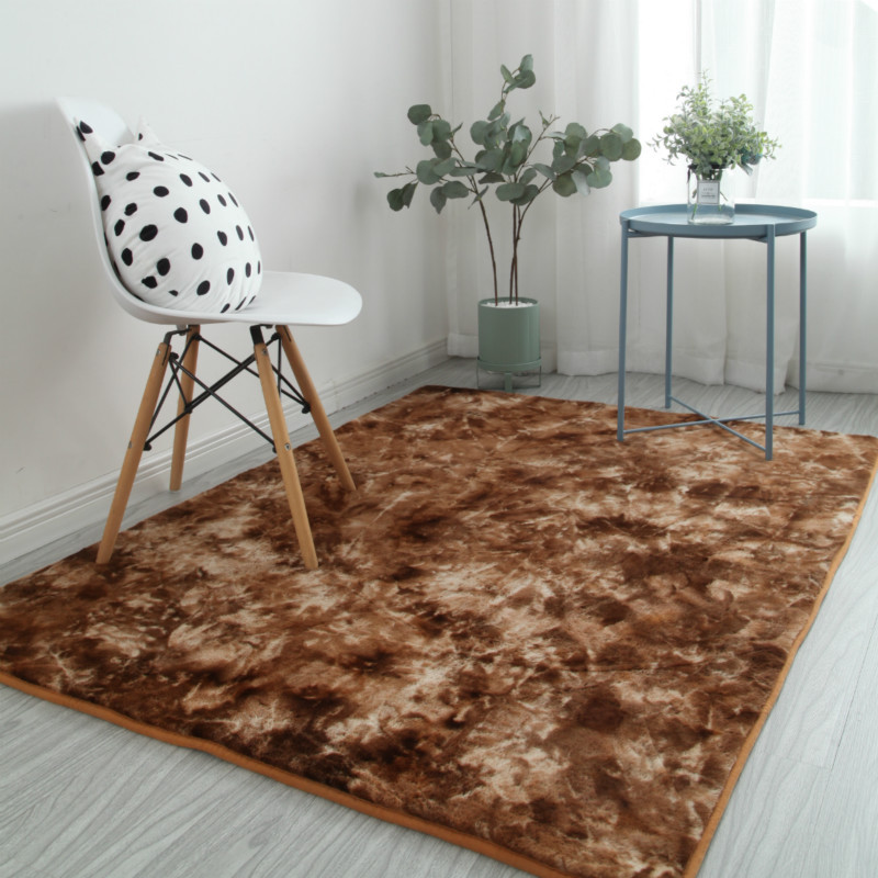 Mink hair dyeing short hair office coffee table carpet living room…