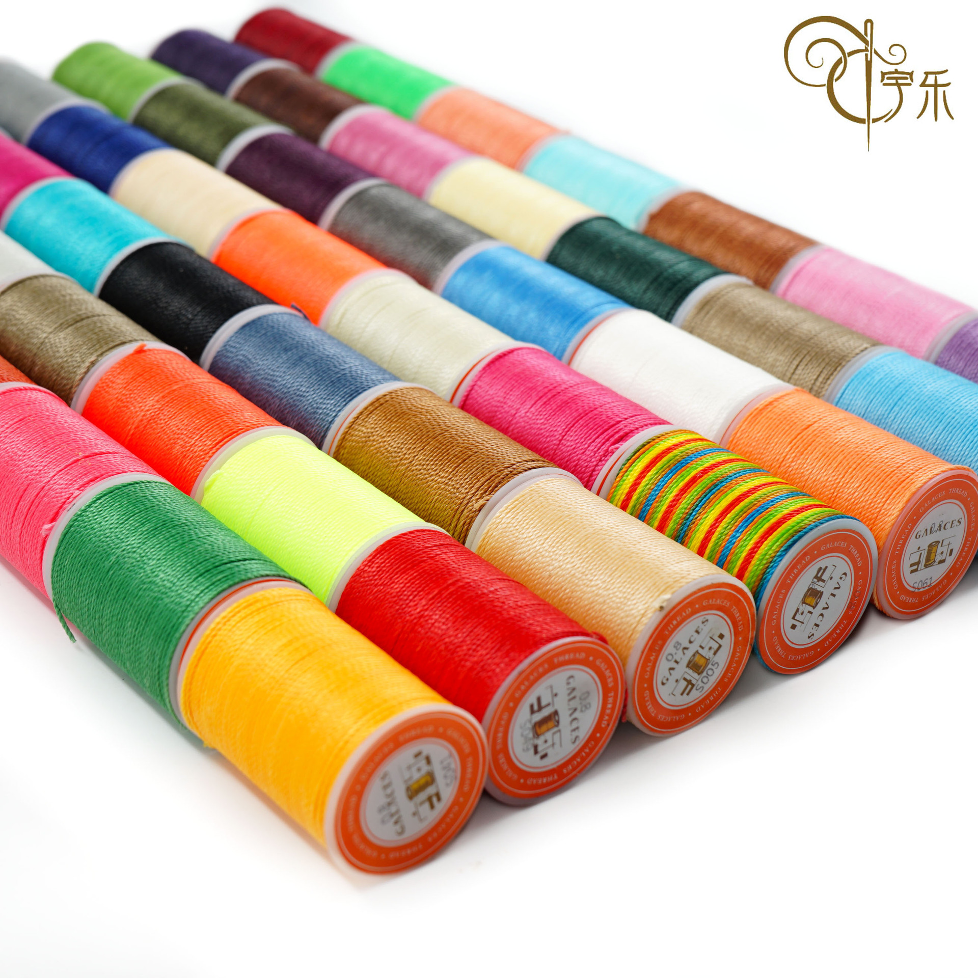 现货批发新款DIY手缝圆蜡线 0.55mm涤纶圆蜡线 3股涤纶蜡线缝纫线|ms