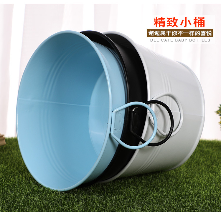 厂家直供小铁桶糖果色迷你小铁桶铁皮小桶马口铁多肉植物花盆批发详情图5