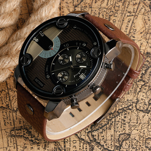 DZ Men's Watch Fashion Large Dial European and American Style Steel Strap Watch Sports Belt Quartz Watch Dropshipping