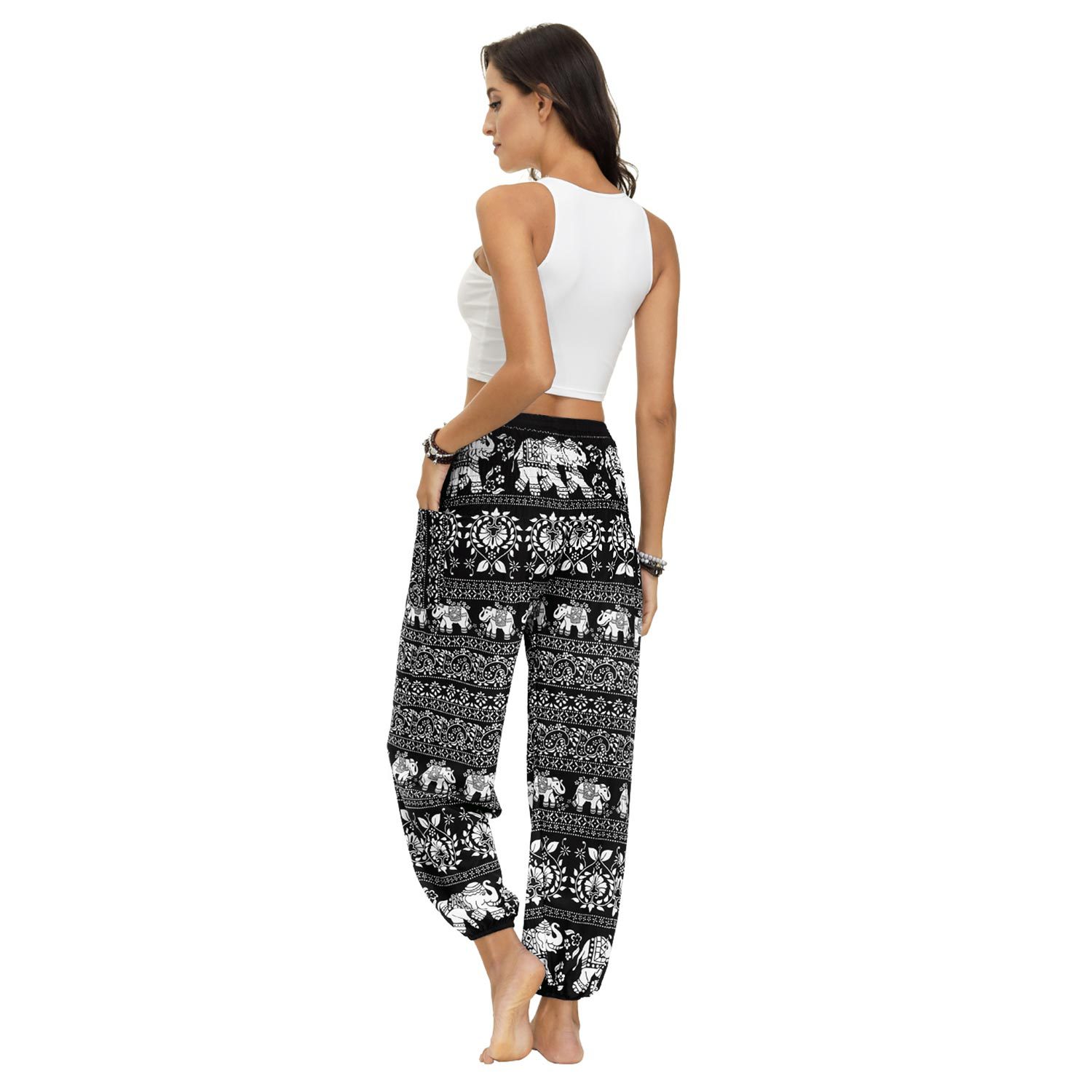 digital printing casual light loose yoga pants nihaostyles clothing wholesale NSMDF71148