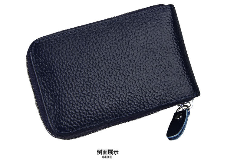 60g Weight Zipper Closure Type Business Occasion Genuine leather Material Solid Color Pattern Unisex Gender Coffee, Royal Blue, Orange, Dark Blue, Pink, Purple, Red, Green, Yellow, Black Color Unisex Solid Color Genuine Leather Coffee Royal Blue Orange Zipper Card Holders 57