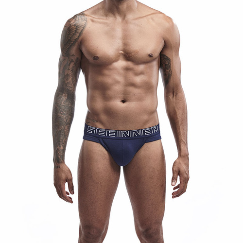 Men's ribbed cotton cross-border best-selling wholesale briefs with breathable solid color low-rise high-cut and lifting triangle underwear