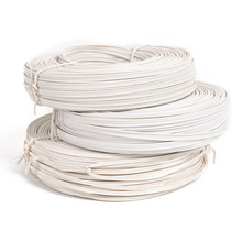 白色扁5.5MM宽双铁丝园林扎线-捆扎植物PVC宽边扎带