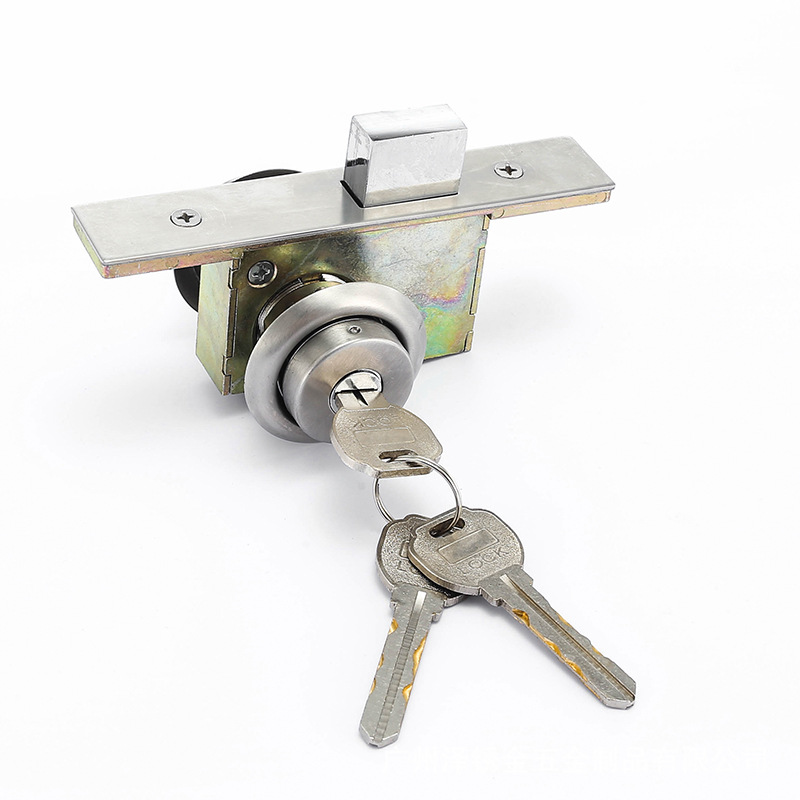厂家直锁有框门锁 可调节不锈钢包边锁 工程配套锁 玻璃门铝框锁